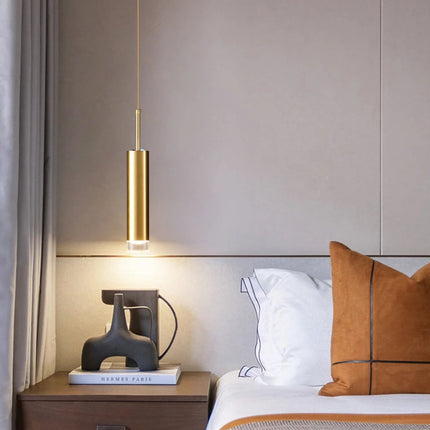 Modern Design Gold Tube Pendant Light