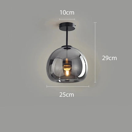 Nordische minimalistische LED-Deckenleuchte aus Glas