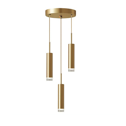 Modern Design Gold Tube Pendant Light