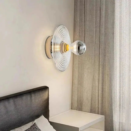 LED Wall Light with Wavy Glass