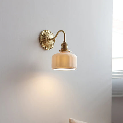 LED-Wandleuchte aus Kupfer und Keramik 