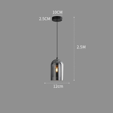 Nordische minimalistische LED-Deckenleuchte aus Glas