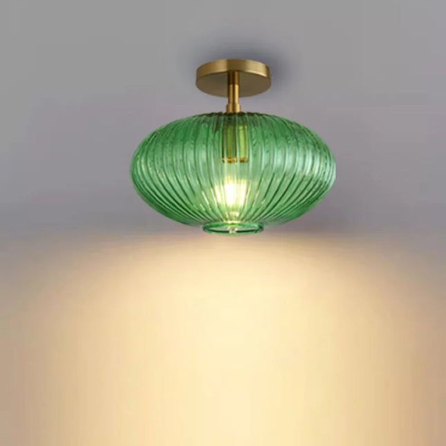 Minimalistische LED Deckenleuchte Retro Glas