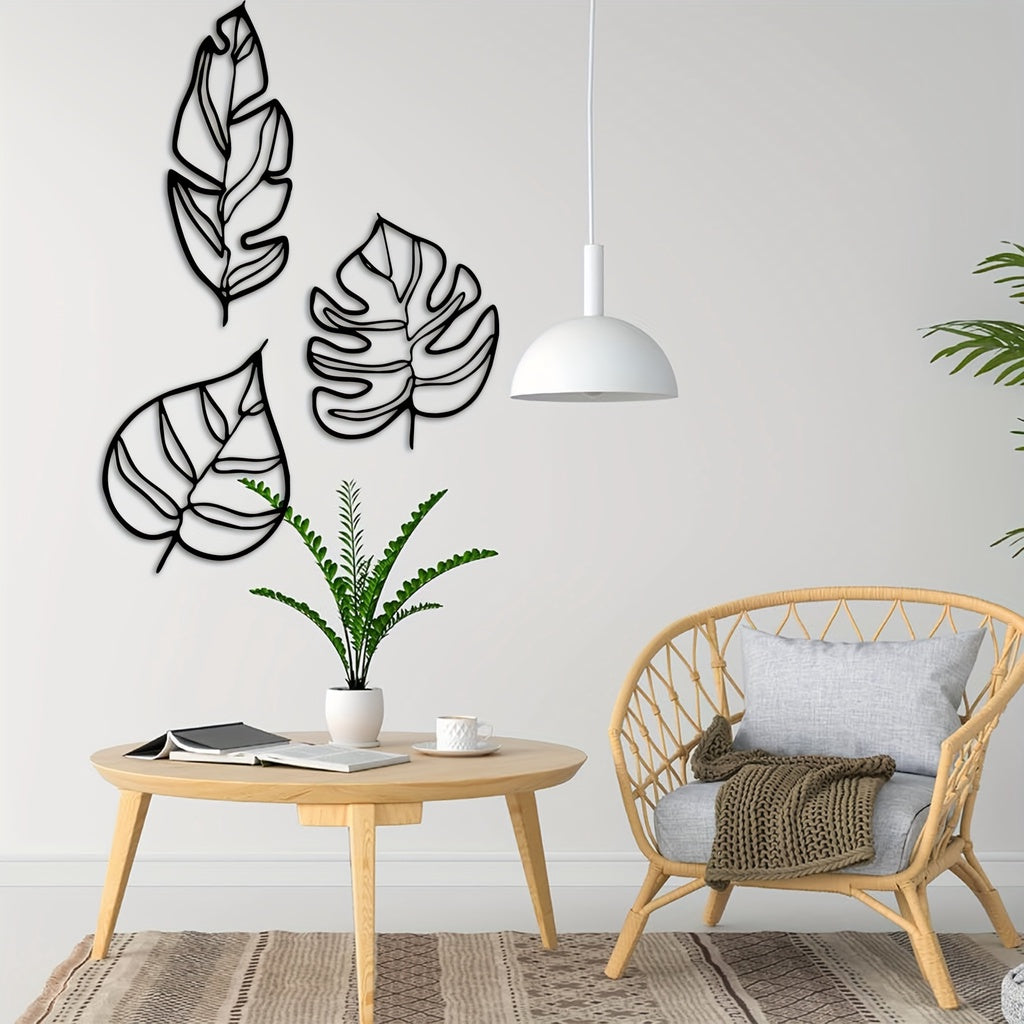 Three Leaf Wall Decor Modern Art