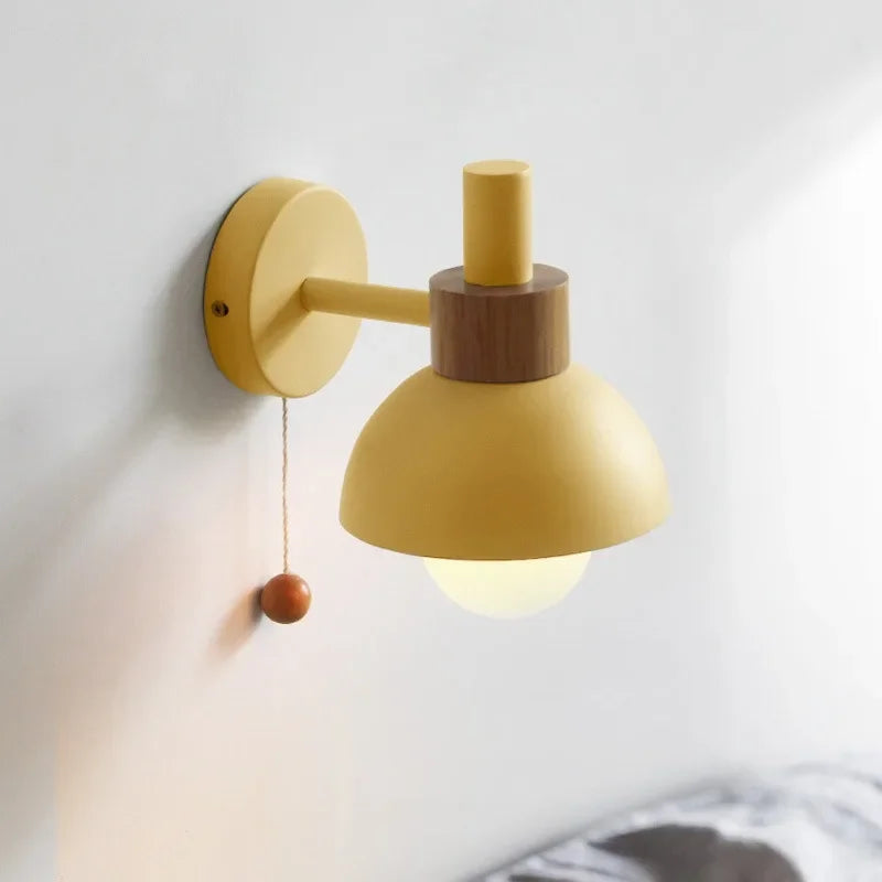 Bunte moderne Macaron-Wandlampe mit Kette