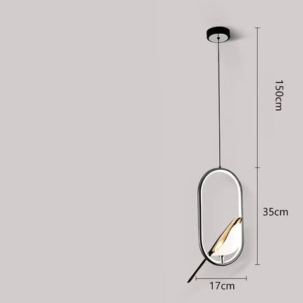 Minimalist Gold Bird LED Pendant Light