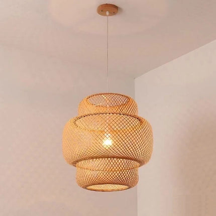 Suspension Bambou Artisanale Tressée