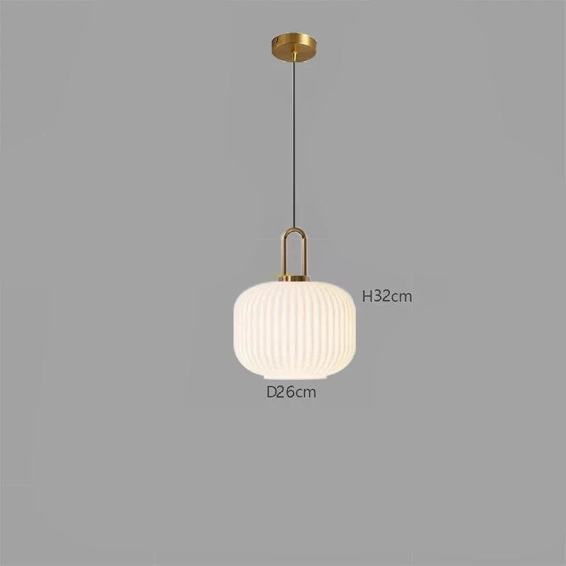 Nordic Golden LED Glass Pendant Light