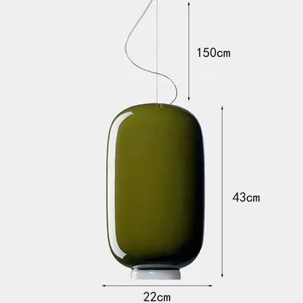 Italian Colored Glass Pendant Light