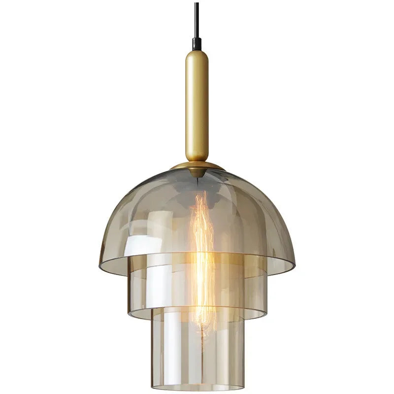 Nordic Minimalist Glass Layer Pendant Light