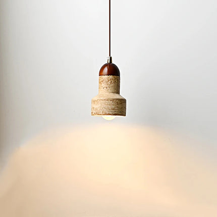 Lampe Suspendue Nordique en Pierre Jaune