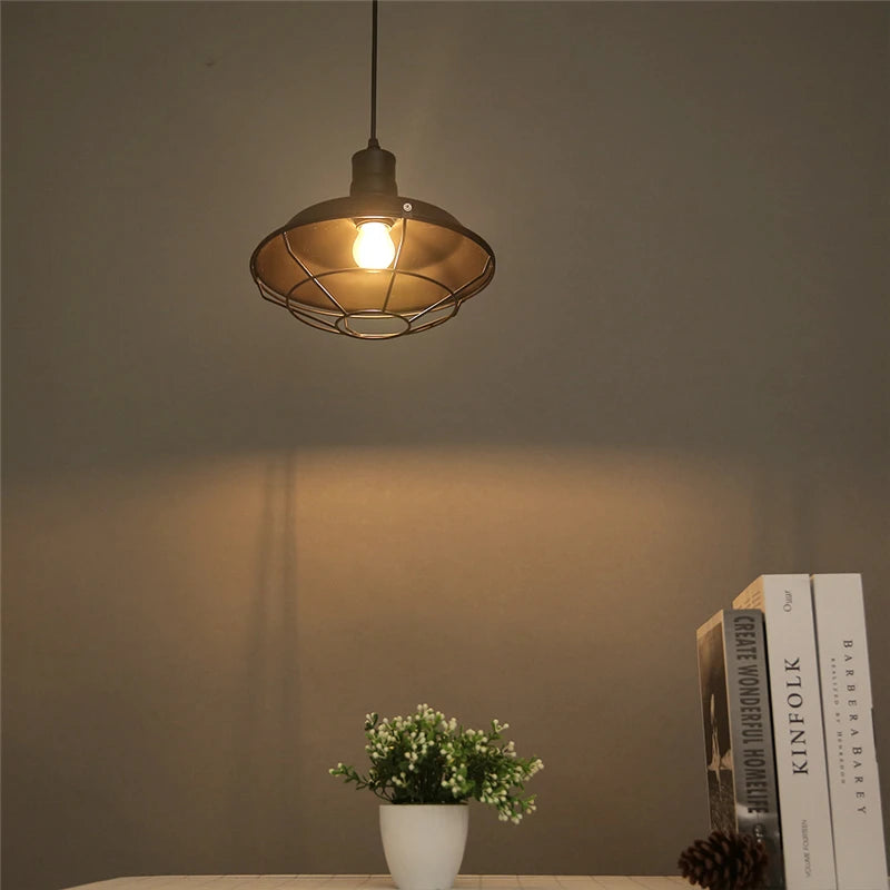 American Industrial Retro Black Iron Pendant Light