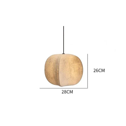 Minimalistische Pendelleuchte aus Leinen „Wabi-Sabi“