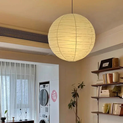 Japanese Rice Paper Spherical Pendant Light