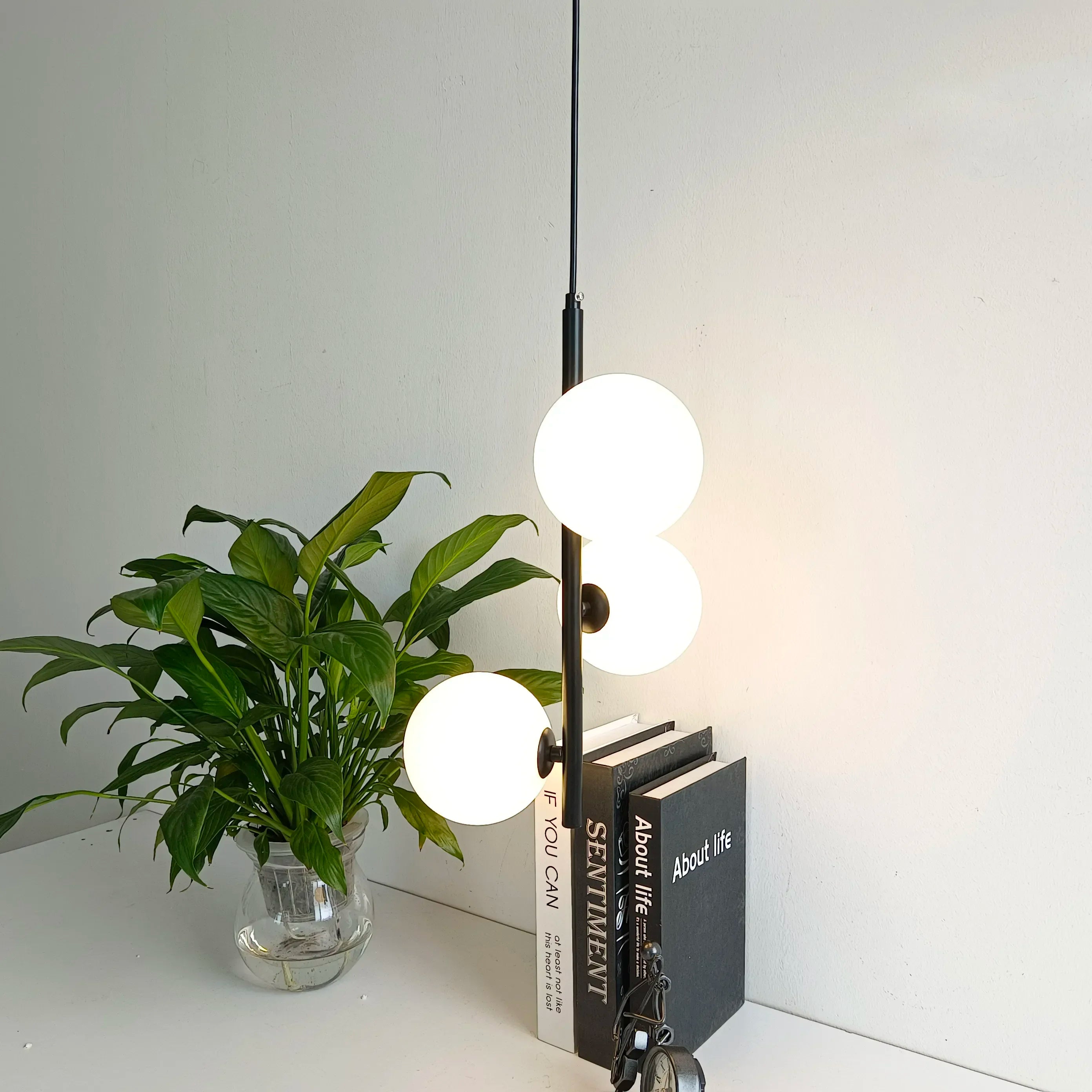 Nordic Modern LED Vertical Arm Pendant Light