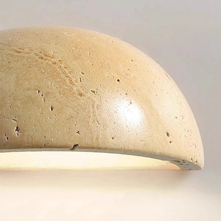 Applique murale demi-cercle en travertin