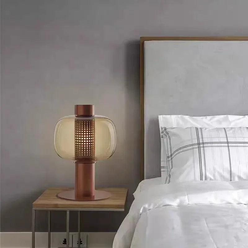 Lampe Moderne En Verre de Table Design Nordique