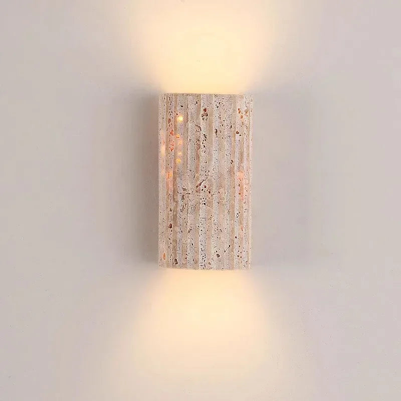 Yellow Travertine LED Wall Light