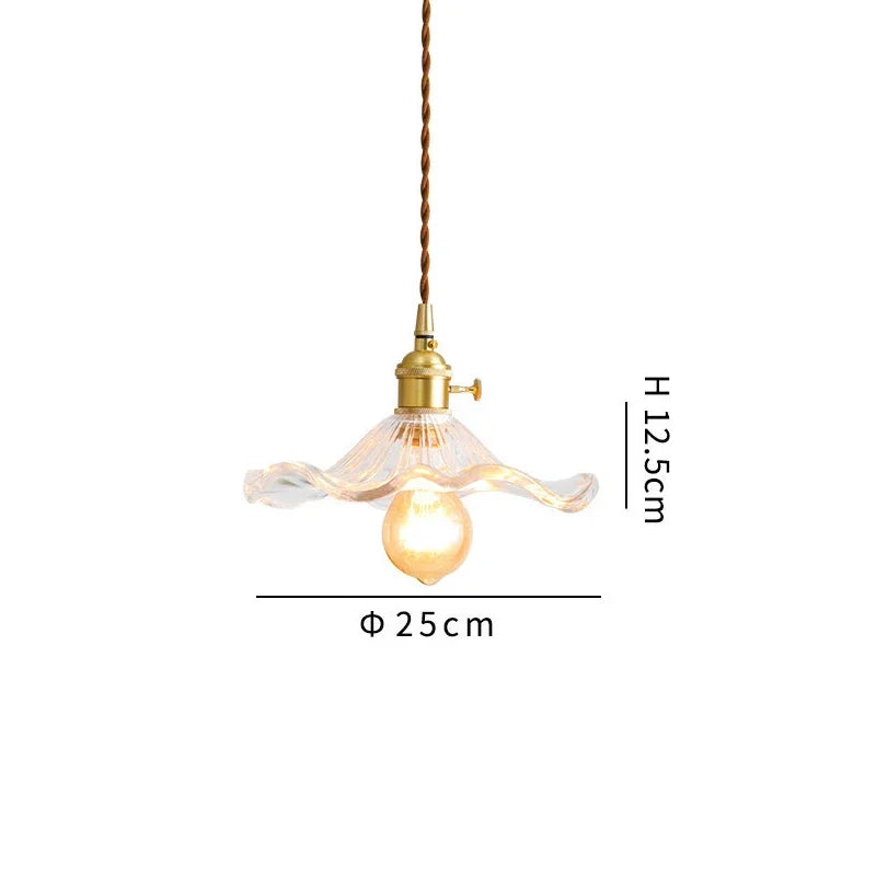 Nordic Design Colorful Glass Flower Pendant Light