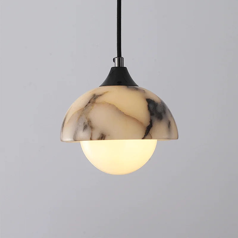 Natural Black Marble Hanging Lamp