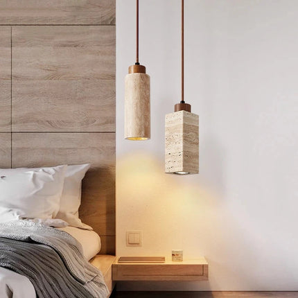 Natural Stone LED Pendant Light Design