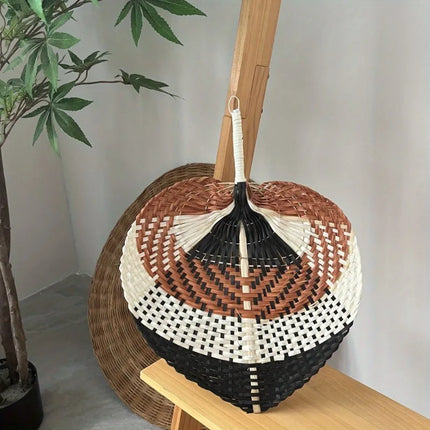 Hand-Woven Bamboo Decorative Fan