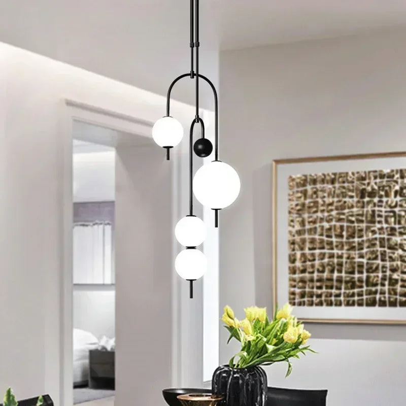 Creative Glass Ball Pendant Light with Nordic Design