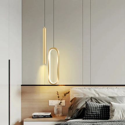 Nordic Minimalist Double LED Pendant Light