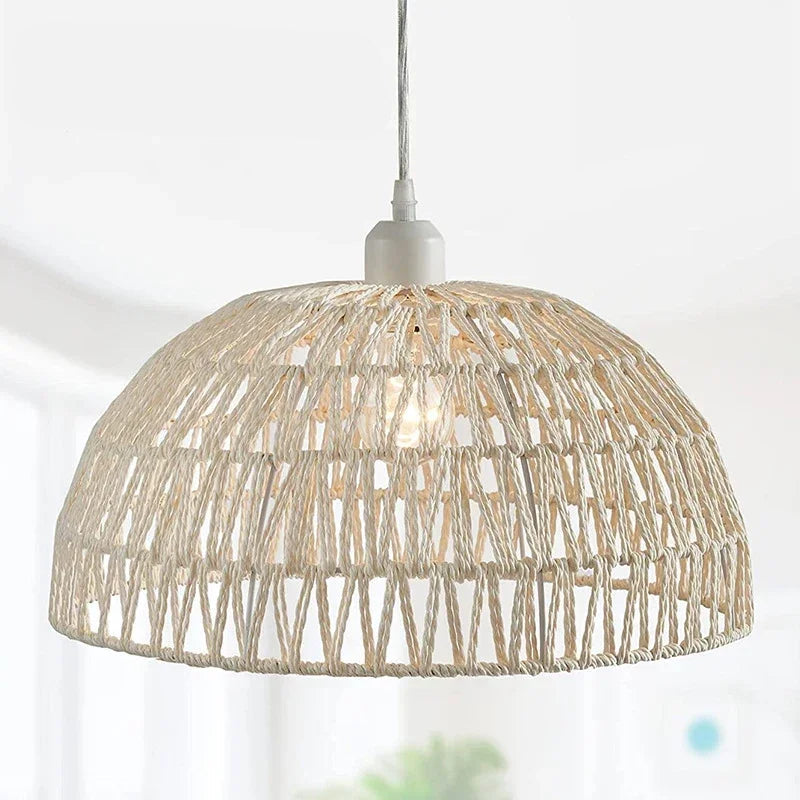 Handwoven Hemp Rope Pendant Light