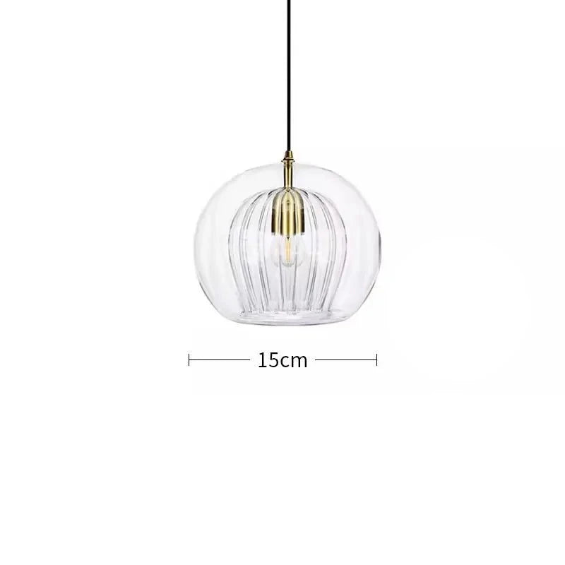 Nordic Design LED Double Glass Pendant Light