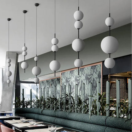 Vertical LED Glass Bubble Suspension