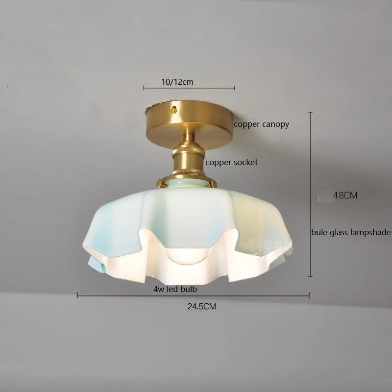 Plafonnier Ondulé Verre Laiteux Moderne