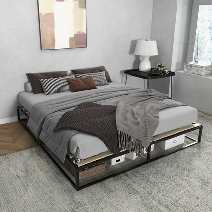 Somier 2 plazas 180x200 – Estructura metálica minimalista con espacio de almacenaje