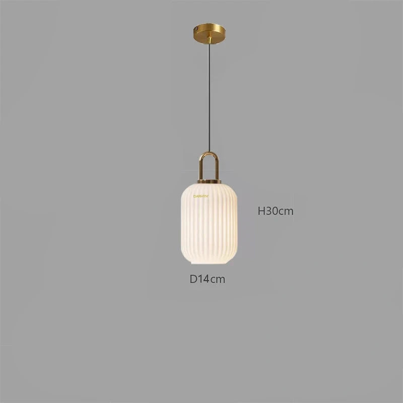 Nordic Golden LED Glass Pendant Light