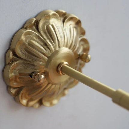 Conical Wood and Brass Wall Sconce