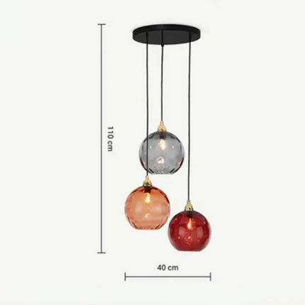 Modern Nordic Colorful Stained Glass Pendant Light