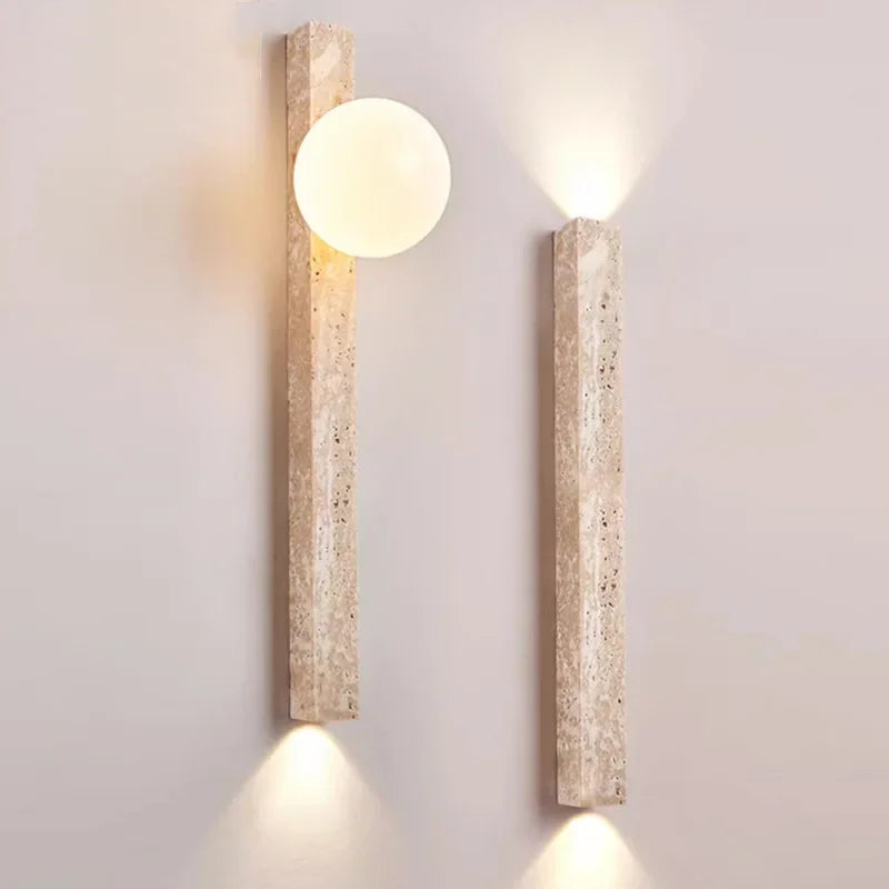 Creative Vertical Stone Wall Sconce