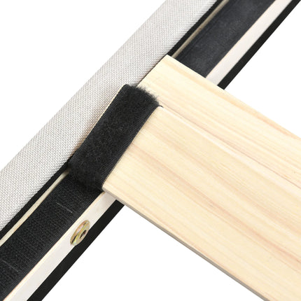 Lit 2 places 160x200 – Tissu beige, tête de lit ajustable