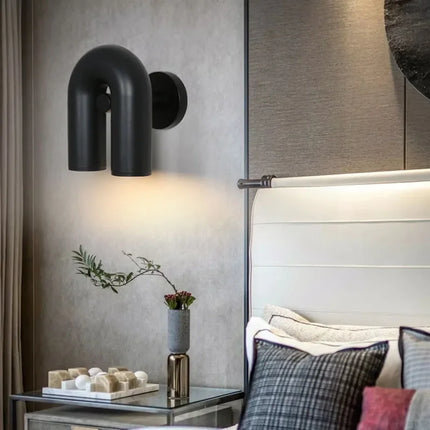 Modern U-shaped LED wall light