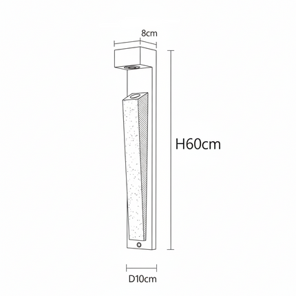 Modern Outdoor Wall Light in Natural Stone