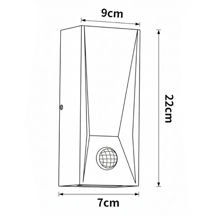 Modern Outdoor Wall Light with Motion Sensor