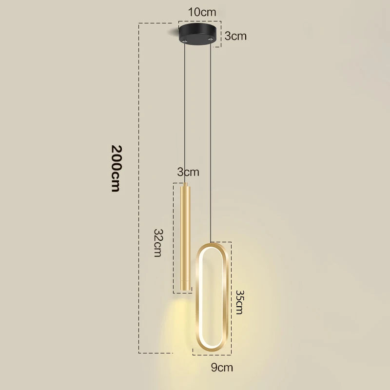 Doppelte nordische minimalistische LED-Pendelleuchte