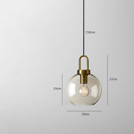 Nordic Glass Pendant Light Modern Gold Hook
