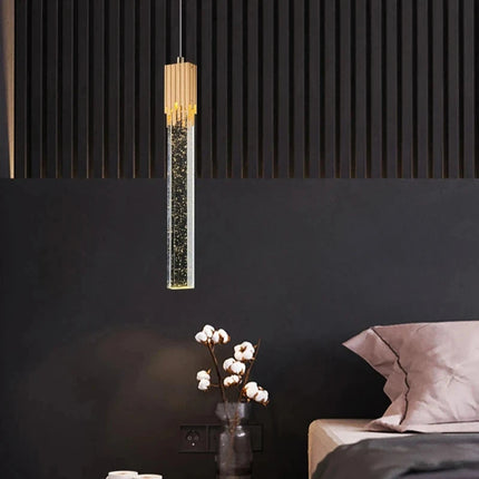 Nordic Long Crystal LED Pendant Light