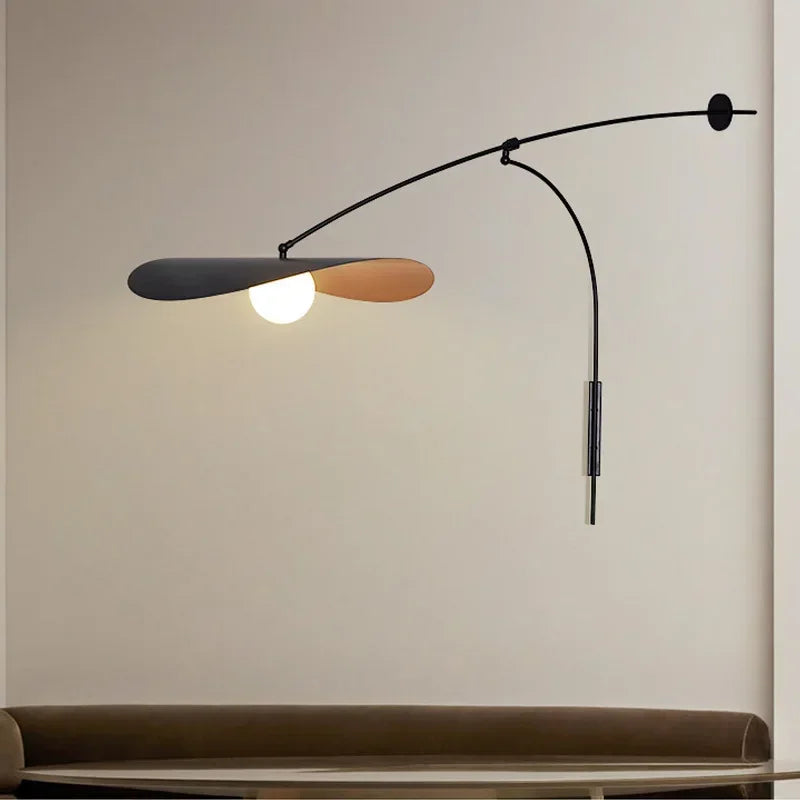 Scandinavian Black Adjustable Arm Wall Light