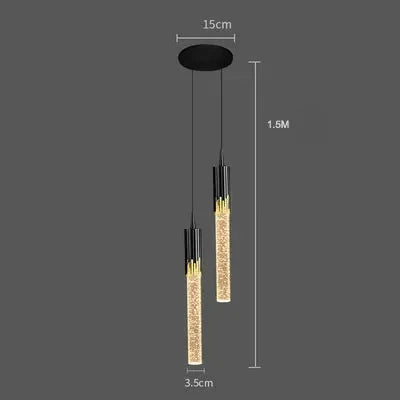 Nordic Creative Long Crystal Pendant Light