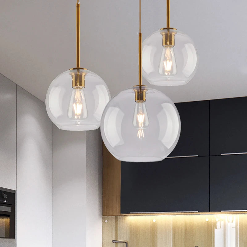 Nordic Minimalist Glass Decorative Pendant Light