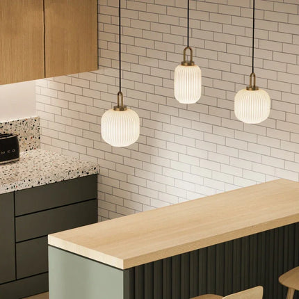 Nordic Gold Glass LED Pendant Light