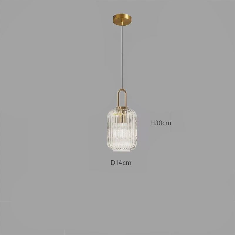 Nordic Golden LED Glass Pendant Light