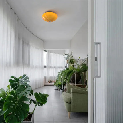 Retro LED-Deckenleuchte mit Glasspitze